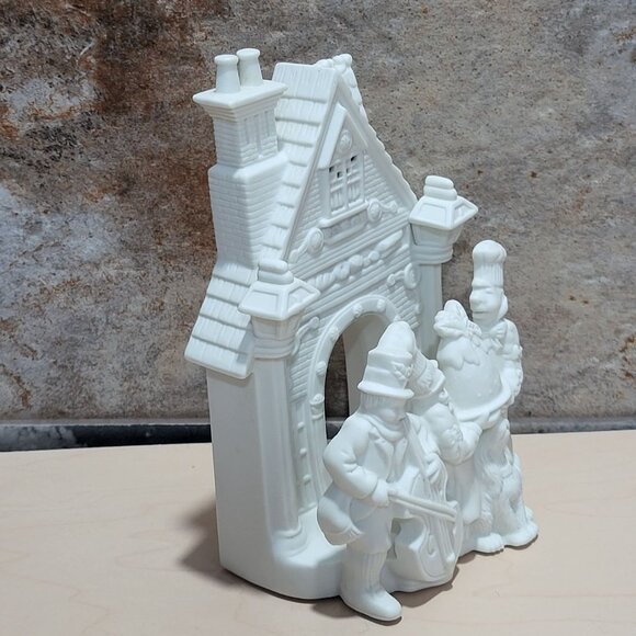 PartyLite Bakery Carolers Tea Light Candle Holder White Bisque Chef Baker Cake - Picture 6 of 10